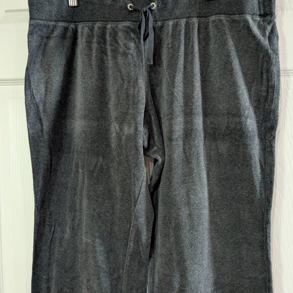 New York & Company Women's Velour Pants Gray, Size XL Petite, Cotton Blend Soft - Picture 3 of 13